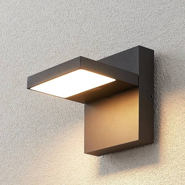  Lucande Lucande Kinkiet Zewnętrzny Led Silvan, Antracyt, Ip65, 14 Cm 