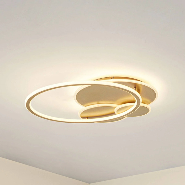  Lucande Lucande Lampa Sufitowa Led Circulo, Złota, 60 Cm Cct, ściemniany 