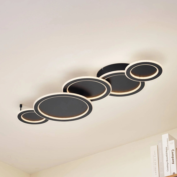  Lucande Lucande Lampa Sufitowa Led Diala, Czarny, Metal, 96 Cm 