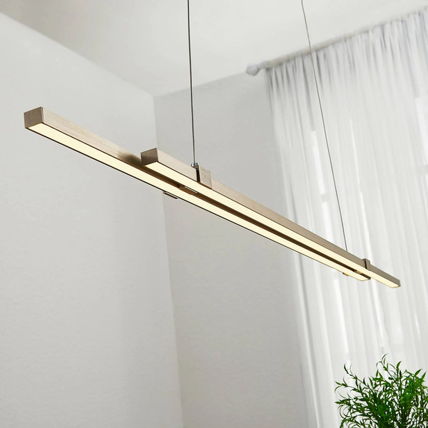  Lucande Lampa Wisząca Led Belka Tymon, Wąska, Wysuwana 