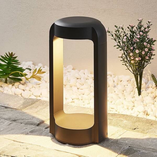  Lucande Lucande Słupek Oświetleniowy Led Habsa, 30 Cm, Antracyt, Metal 