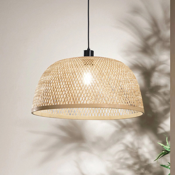 Luce Ambiente Design Lampa Wisząca Bamboo, Brązowa, ø 48 Cm, Bambus 