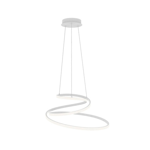  Luce Ambiente Design Żyrandol Led Coaster, Biała, ø 60 Cm, Metal, Cct 