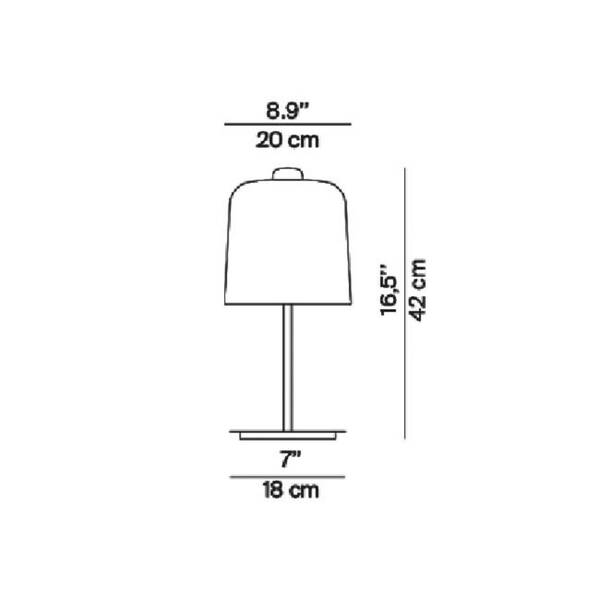  Luceplan Luceplan Zile Lampa Stołowa Ceglana, 42 Cm 