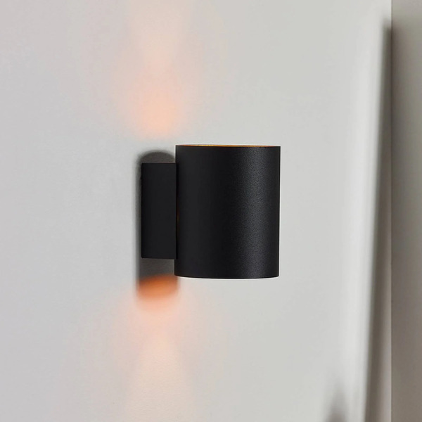  Lucide Kinkiet Xera, Czarny, ø 8 Cm, Up/downlight, Aluminium 