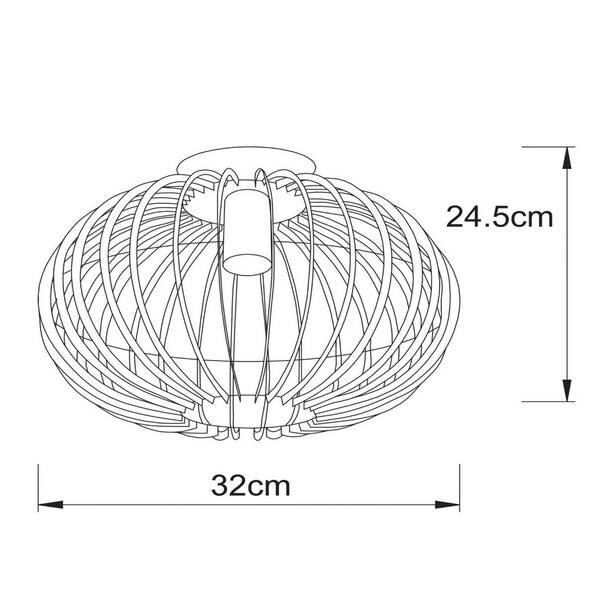  Lucide Lampa Sufitowa Reda Czarna ø 32 Cm 