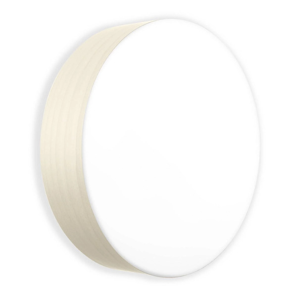  Lzf Lamps Kinkiet Led Lzf Gea, Kolor Kości Słoniowej, ø 42 Cm, Drewno 