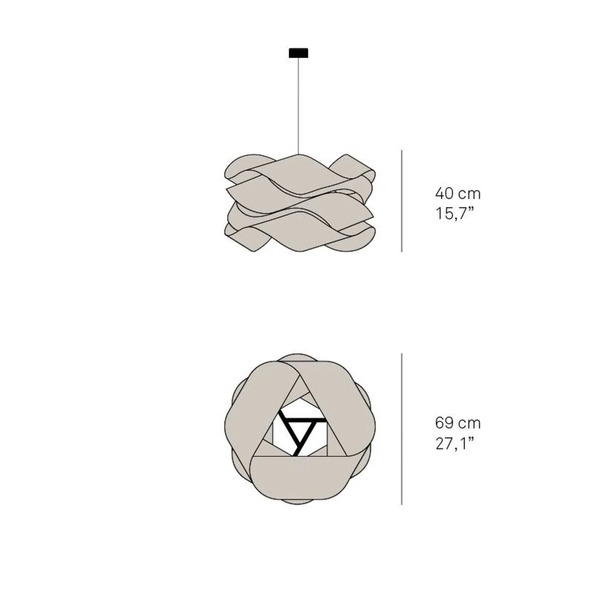  Lzf Lamps Lampa Wisząca Lzf Link, ø 69 Cm, Kość Słoniowa 