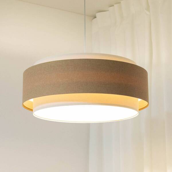  Maco Design Lampa Wisząca Boho Elegant, Beżowy/kremowy, ø 60 Cm, Tekstylna 