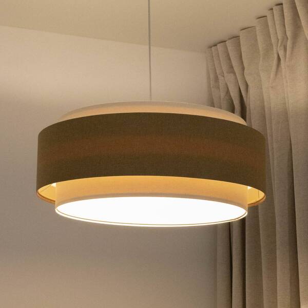  Maco Design Lampa Wisząca Boho Elegant, Brązowy/beżowy/kremowy, ø 60 Cm, Tekstylna 