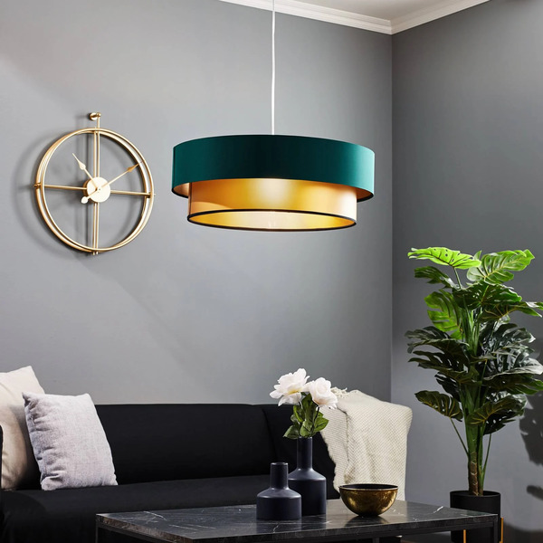  Maco Design Lampa Wisząca Dorina, Zielona/złota ø 60cm 