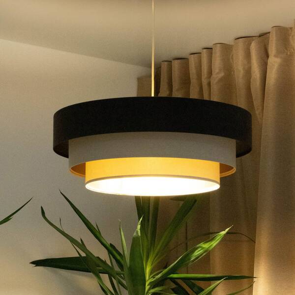  Maco Design Lampa Wisząca Triniti, Brązowy/beżowy/kremowy, ø 60 Cm, Tekstylna 