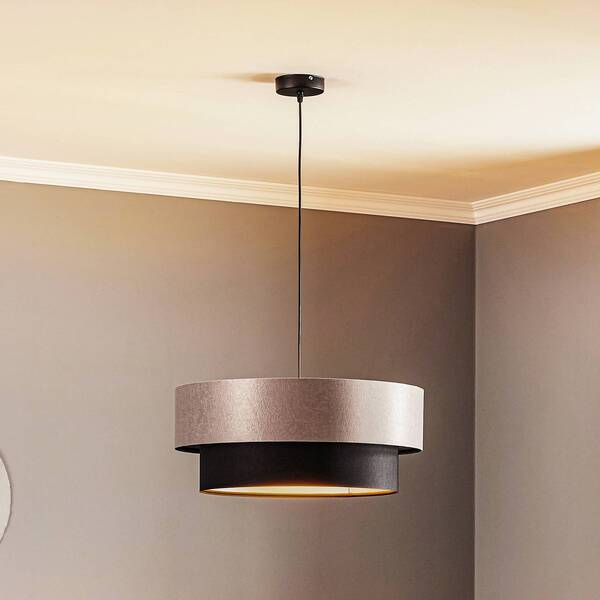  Maco Design Żyrandol Dorina, Srebrny/czarny ø 50 Cm 