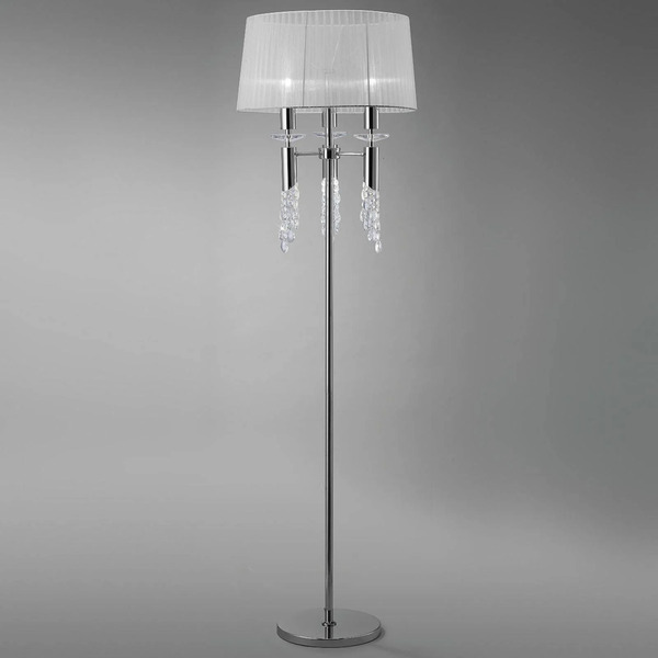  Mantra Iluminación Lampa Stojąca Lilja Z Jedwabnym Kloszem 