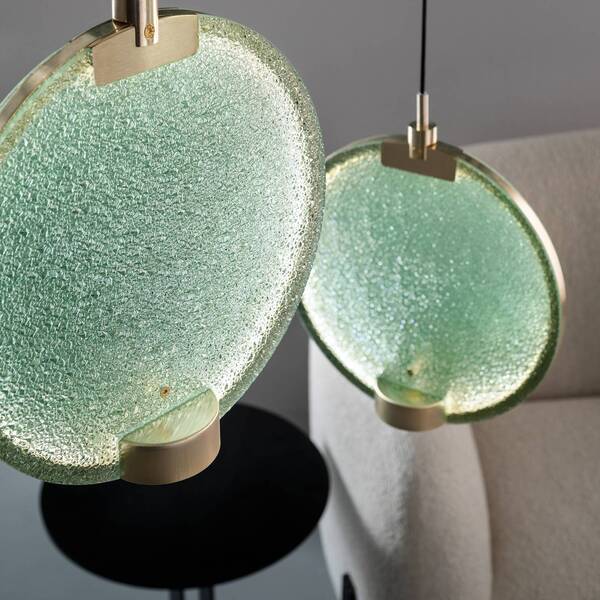  Masiero Lampa Wisząca Led Horo S3, Zielona, 3-punktowa 