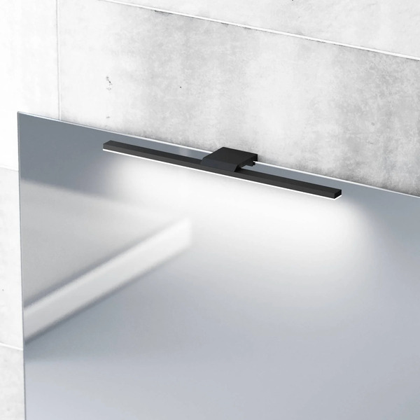  Mcj Kinkiet Do łazienki Led Modena Ip44 Czarny, 4000 K, Szerokość 40 Cm 