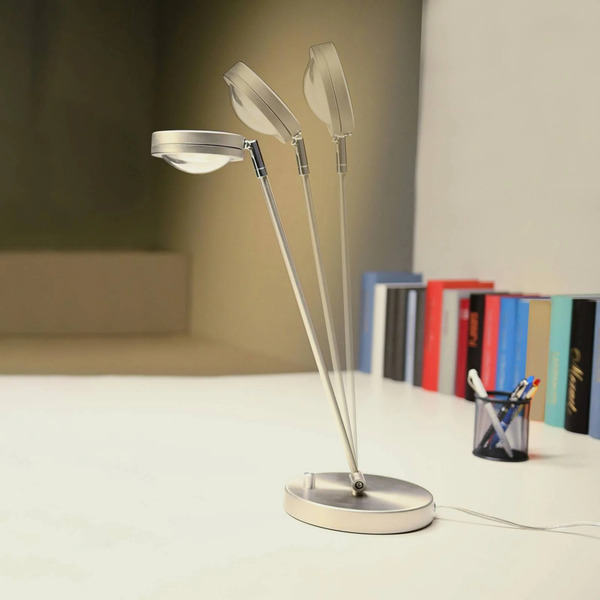  Megatron Lampa Stołowa Led Megatron Ottica Ze ściemnianiem, Tytanowa 