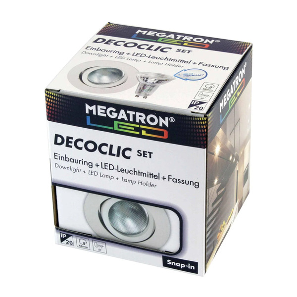  Megatron Spot Wpuszczany Led Decoclic Set Gu10 4,5w Led 