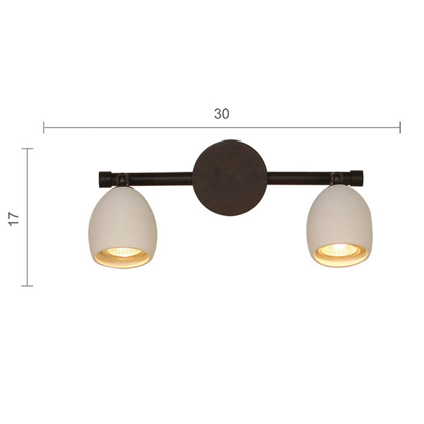  Menzel Menzel Provence Matowa Lampa ścienna 2-punktowa 