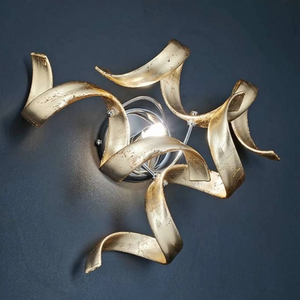  Metallux Lśniąca Lampa ścienna Gold 