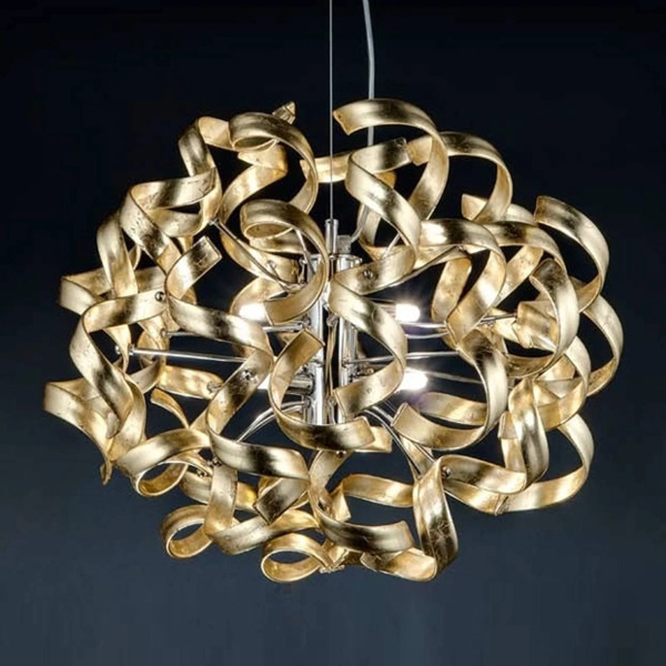  Metallux Piękna Lampa Wisząca Gold 