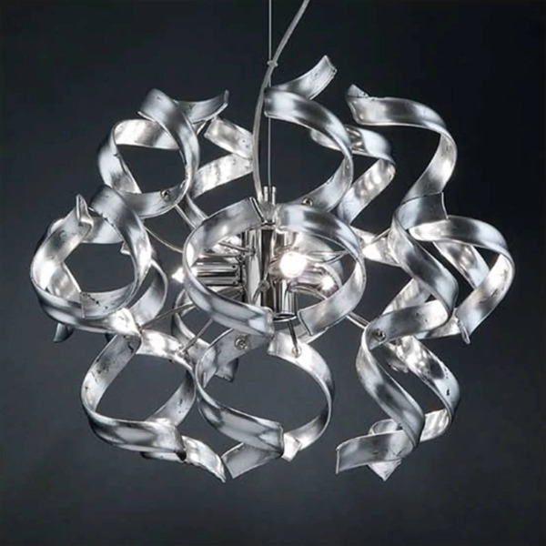  Metallux Piękna Lampa Wisząca Silver średn. 40 Cm 