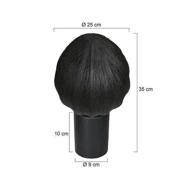 Mexlite Lampa Stołowa Bloeba, Czarna, ø 25 Cm, Len/metal 