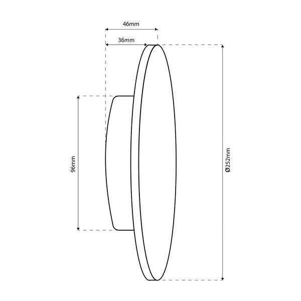  Milagro Lighting Kinkiet Led Disk, ø 25 Cm, Czarny, Tworzywo Sztuczne, Ip65, Cct 