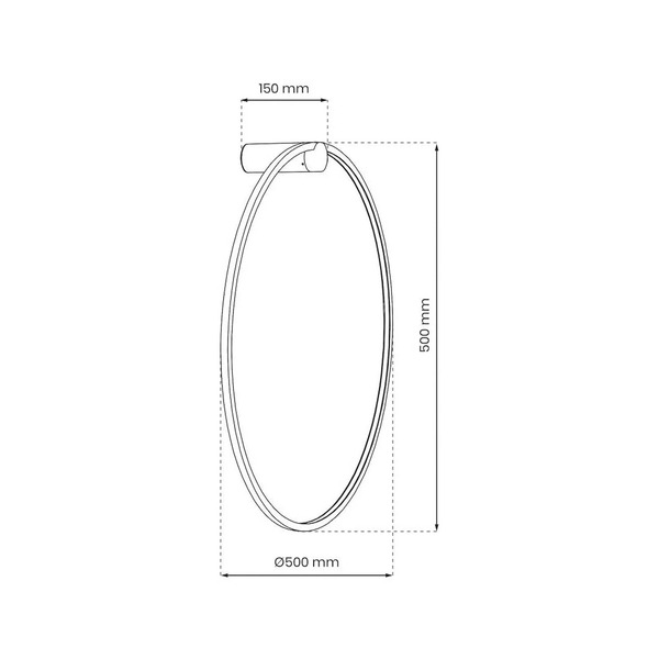  Milagro Lighting Kinkiet Led Saturno, Złoty, ø 50 Cm, Metal, 4000 K 