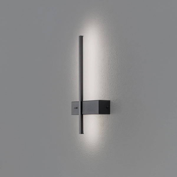  Milagro Lighting Kinkiet Led Vision, Wysokość 30 Cm, Metal, Czarny, 3000 K 