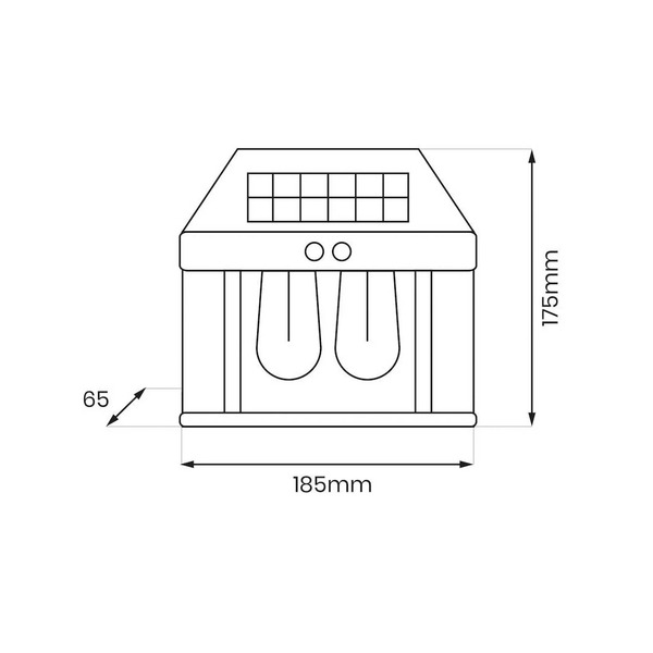 Milagro Lighting Kinkiet Zewnętrzny Led Filo Double, Czarny, Ip44 