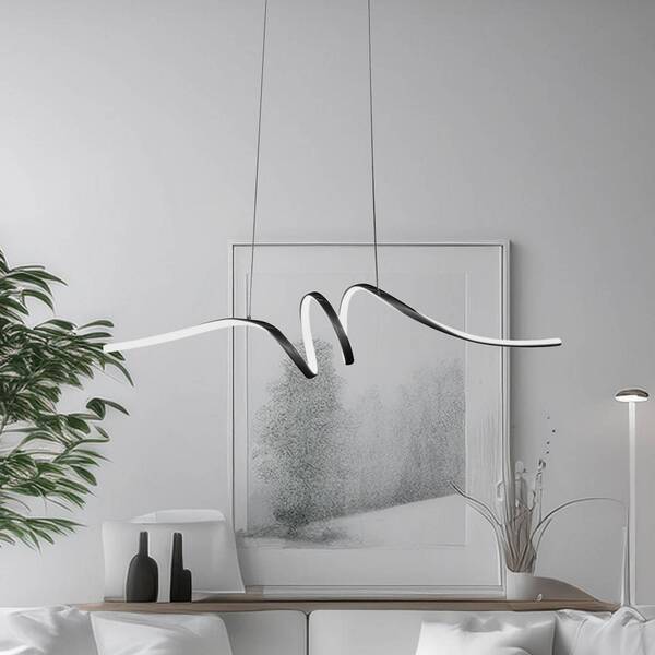  Milagro Lighting Żyrandol Led Loop, Metal, Czarny Chrom, 4000 K 