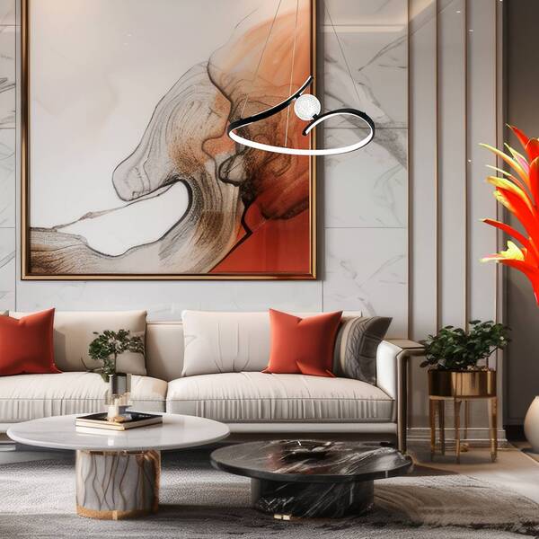  Milagro Lighting Żyrandol Led Perla, Metal, Akryl, Czarny, 4000 K 