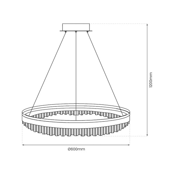  Milagro Lighting Żyrandol Led Preciosa, Złoty/kryształowy, Akryl, ø 60 Cm 