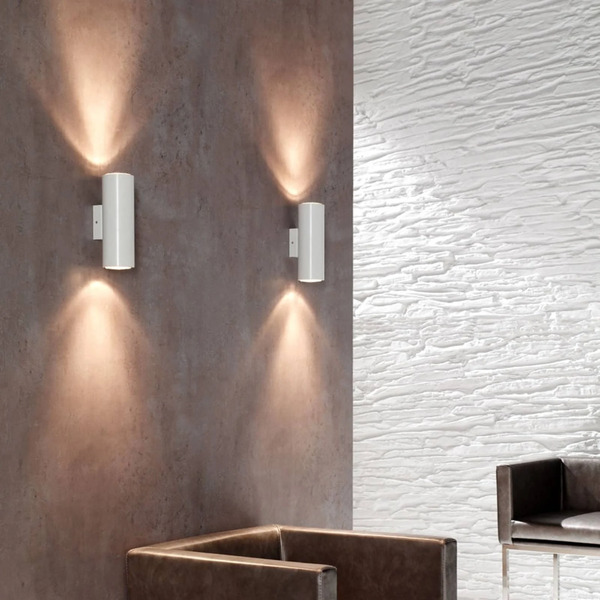 Milan Iluminación Lampa ścienna Góra-dół Kronn, Biała 