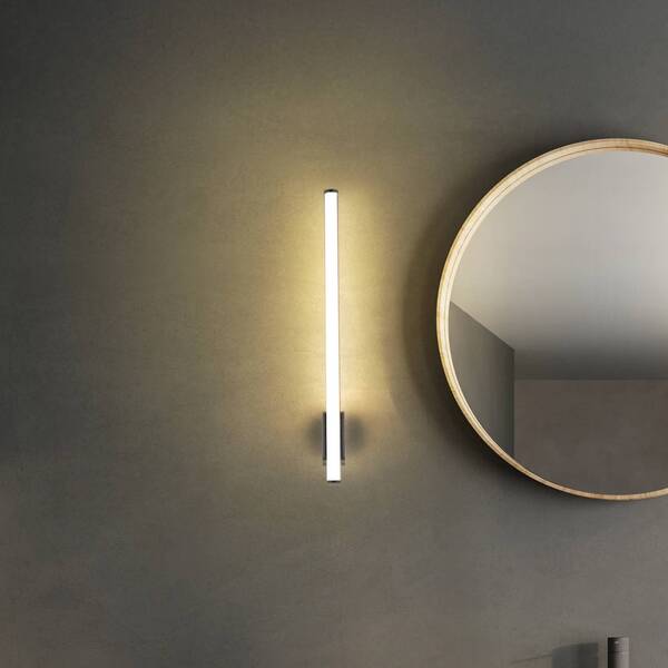  Molto Luce Kinkiet Led Vina Up M, Czarny, Wysokość 60 Cm, Ip44, Cct 