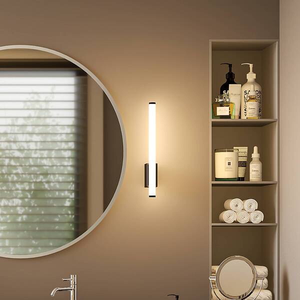  Molto Luce Kinkiet Led Vina Up S, Czarny, Wysokość 40 Cm, Ip44, Cct 