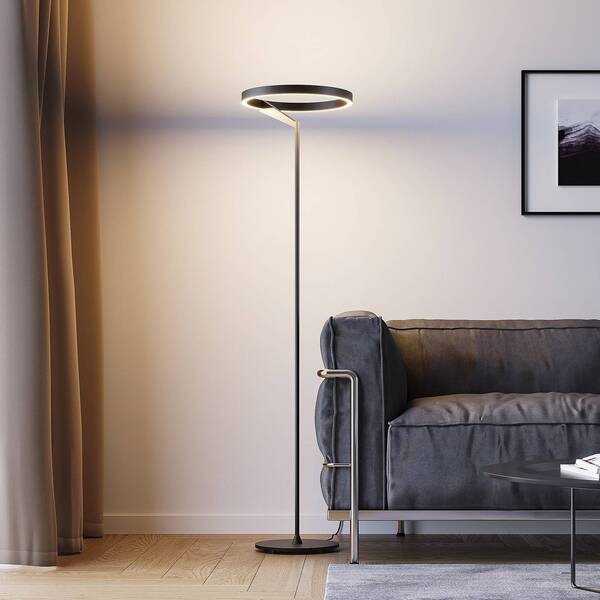  Molto Luce Lampa Stojąca Led Molto Luce Melli F, Czarny, Aluminium, Wysokość 168 Cm 