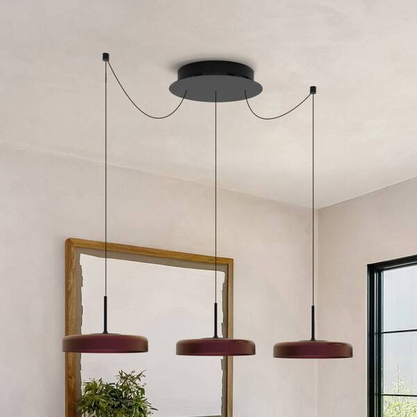  Molto Luce Żyrandol Led Lora Iii, Czarna, ø 36 Cm, Sączeniowy, 40° Cct 