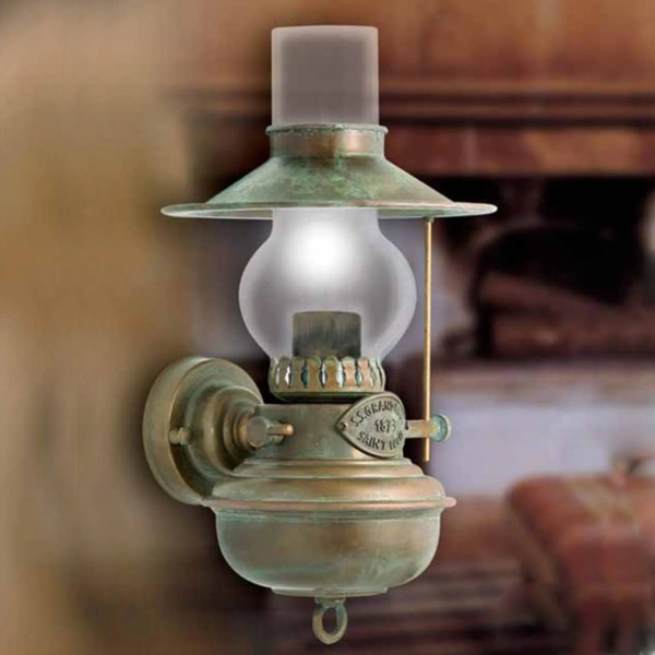  Moretti Luce Lampa ścienna Guadalupa O Wyglądzie Lampy Oliwnej 