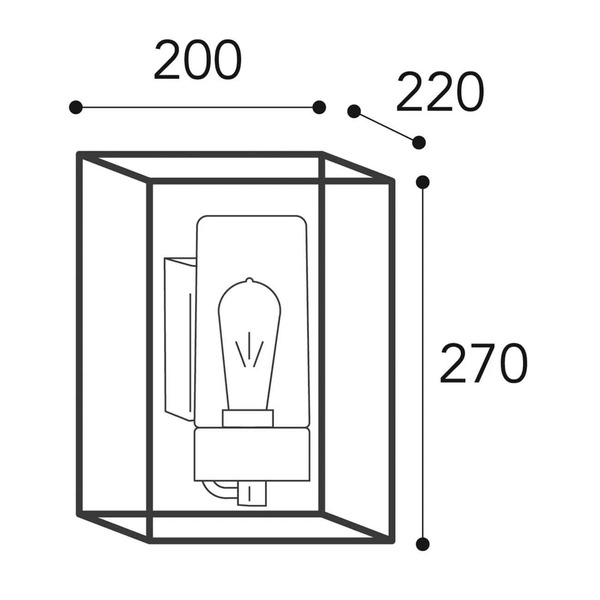  Moretti Luce Lampa Zewnętrzna Cubic³ 3363 Mosiądz Przezroczysta 