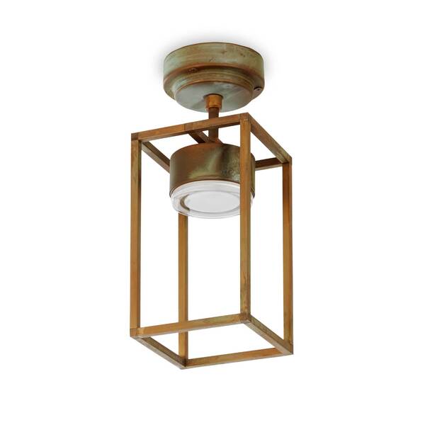  Moretti Luce Sufitowa Zewnętrzna Led Cubic 3373 Mosiądz/opal 