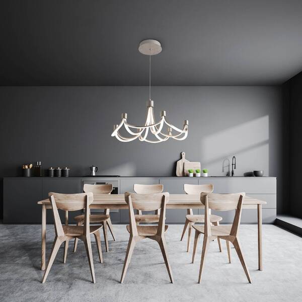  Näve Lampa Wisząca Led Festos Nikiel Matowy, ściemniana 