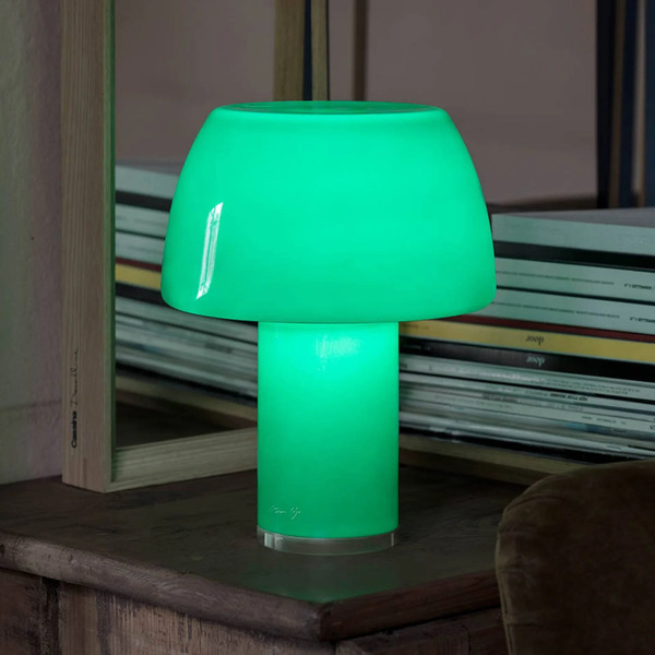  Nemo Nemo Lampa Stołowa Led Lorosae, Zielona, Szkło, Ip54, Usb 