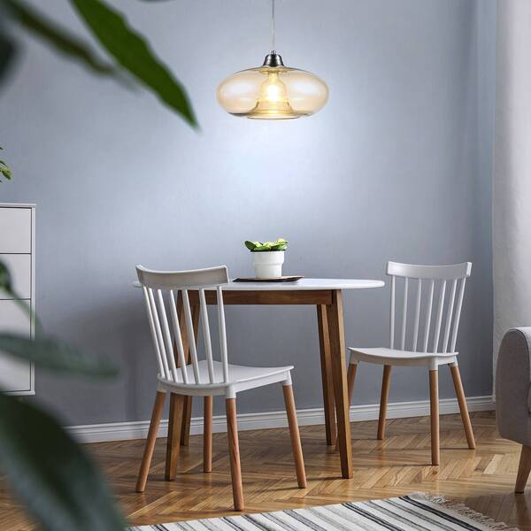  Nowa Lampa Wisząca Lille Ze Szklanym Kloszem, Bursztyn 