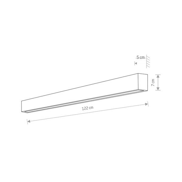  Nowodvorski Lighting Kinkiet Straight L, 122 Cm, Czarny 