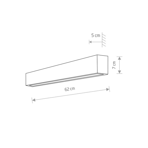  Nowodvorski Lighting Kinkiet Straight S, 62 Cm, Biały 