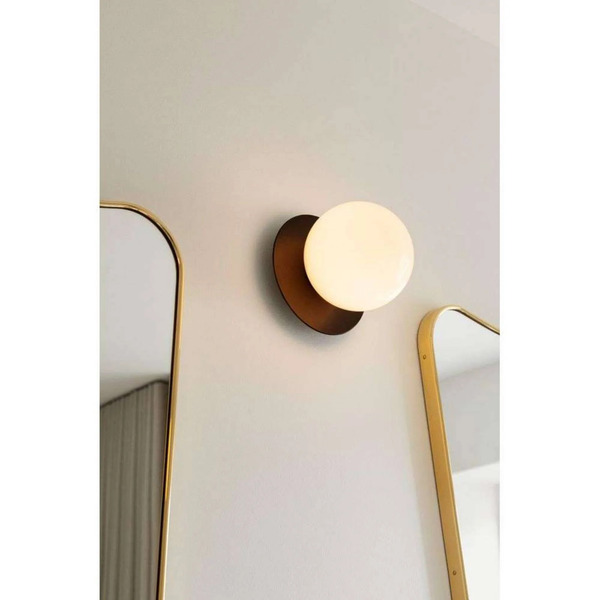  Nuura Aps Kinkiet Nuura Liila 1, Ip44, ø 16,5 Cm, Brązowy/opalowy 