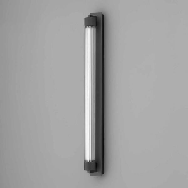  Olev Olev Kinkiet Led Charmer, Czarny Metal/szkło 2700 K Ip44 