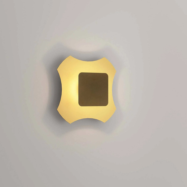 Olev Olev Kinkiet Led Ornato Square, Złoty/brązowy, Metal 2700 K 